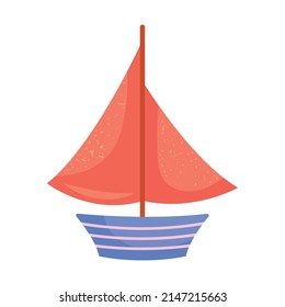 sailboat icon on white background