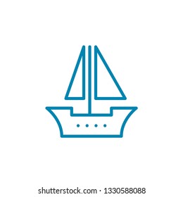 Sailboat icon Outline Vector