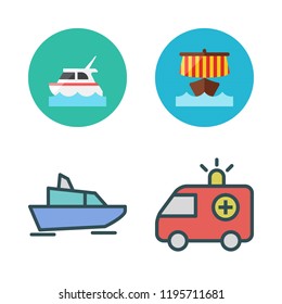 sailboat icon set. vector set about viking ship, boat icon, yacht and yatch icons set.