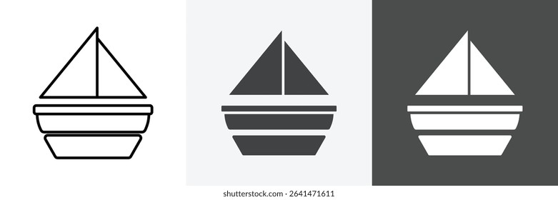 Sailboat icon set vector art