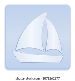 Sailboat Symbol einfaches, flaches Vektorsymbol