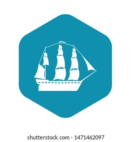 Sailboat icon. Simple illustration of sailboat vector icon for web