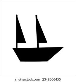 sailboat icon simple and unique
