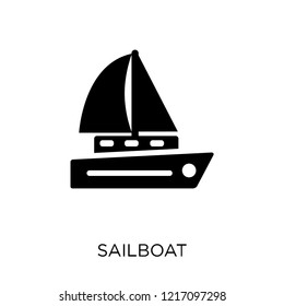 Sailboat Icon icon. Sailboat Icon symbol design from Maps and locations collection. Simple element vector illustration on white background.
