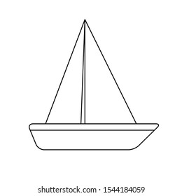 Sailboat icon template color editable. Sailboat symbol vector sign isolated on white background illustration for graphic and web design.
