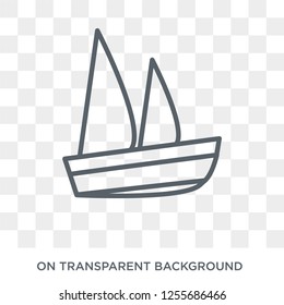 Sailboat Icon icon. Trendy flat vector Sailboat on transparent background from Maps and Locations collection. High quality filled Sailboat Icon symbol use for web and mobile