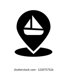 Sailboat Icon icon. Trendy Sailboat Icon logo concept on white background from Maps and Locations collection. Suitable for use on web apps, mobile apps and print media.