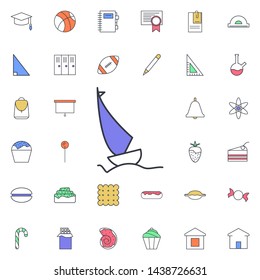 Sailboat icon. Universal set of web for website design and development, app development