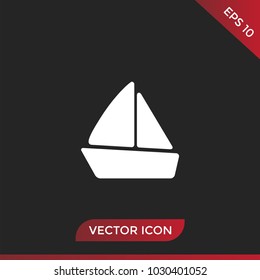 Sailboat icon vector