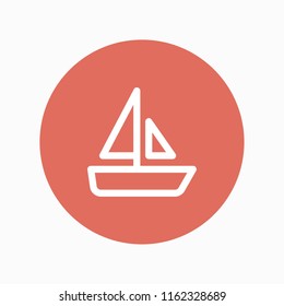 sailboat icon vector