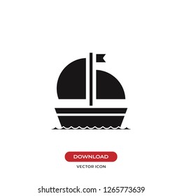 Sailboat icon vector