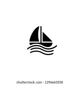sailboat icon vector