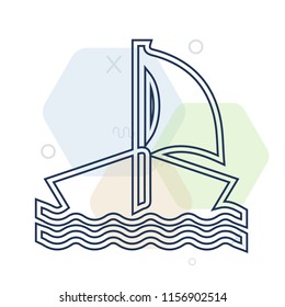 Sailboat icon vector can be used as png, Sailboat