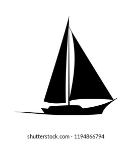 sailboat icon. Vector concept illustration for design.