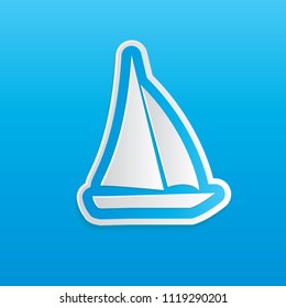Sailboat icon vector design