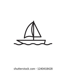sailboat icon vector. diving icon