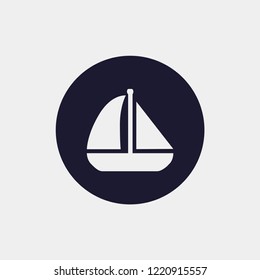 sailboat icon, Vector illustration