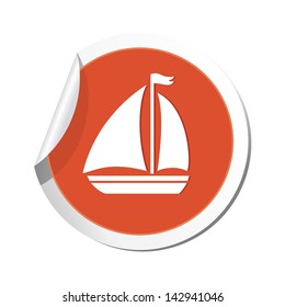 Sailboat icon. Vector illustration