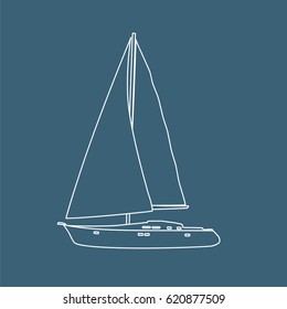 Sailboat icon, vector illustration design.