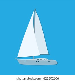 Sailboat icon, vector illustration design.
