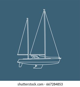 Sailboat icon, vector illustration design. Boats collection.
