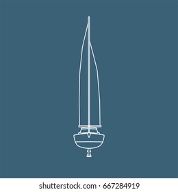 Sailboat icon, vector illustration design. Boats collection.