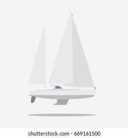 Sailboat icon, vector illustration design. Boats collection.