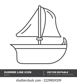 Sailboat Icon Vector Illustration - EPS 10