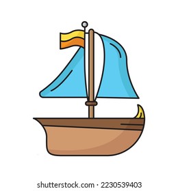 Sailboat Icon Vector Illustration - EPS 10