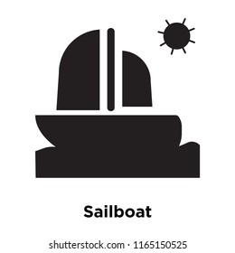 Sailboat icon vector isolated on white background, Sailboat transparent sign , vacation symbols