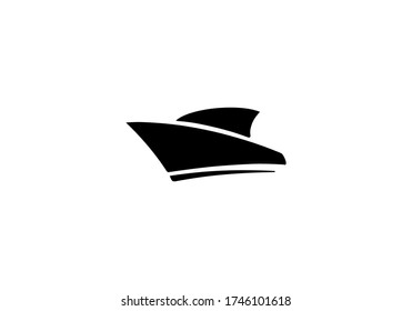 sailboat icon vector logo design