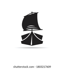 vectores de icono de velero en fondo blanco