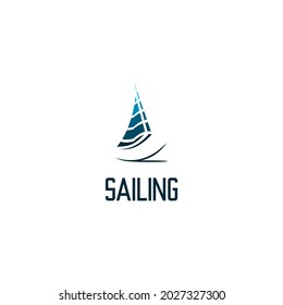 sailboat icon vector on white background