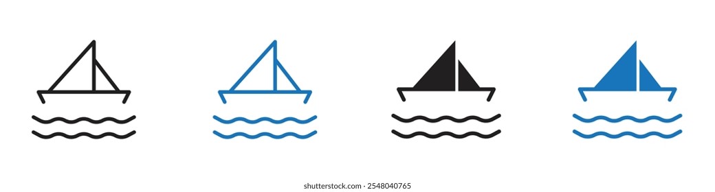 Conjunto de Vector de icono de velero