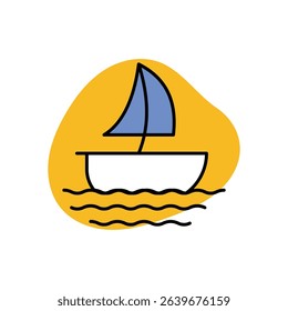 Sailboat Icon vector stock illustration