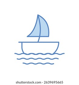 Sailboat Icon vector stock illustration