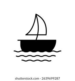 Sailboat Icon vector stock illustration