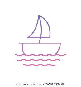 Sailboat Icon vector stock illustration