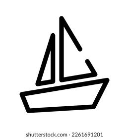 Sailboat Icon Vector Symbol Design Illustration