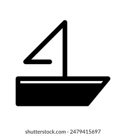 Sailboat Icon Vector Symbol Design Illustration