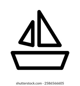 Sailboat Icon Vector Symbol Design Illustration