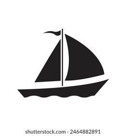 sailboat icon vector template illustration logo design