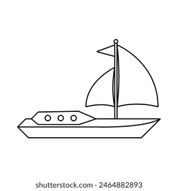 sailboat icon vector template illustration logo design