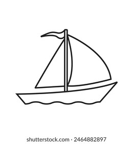 Segelboot-Symbol Vektorgrafik Vorlage Illustration Logo Design