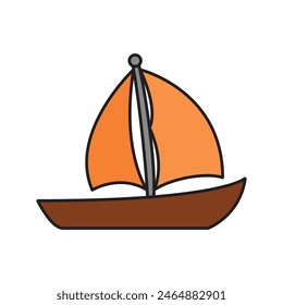 Icono de velero Ilustración de Plantilla de Vector Logo Design