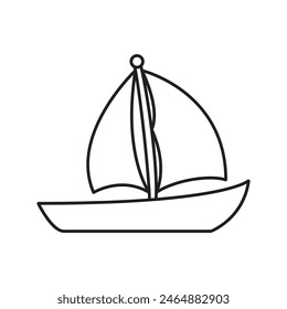 sailboat icon vector template illustration logo design