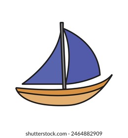 sailboat icon vector template illustration logo design