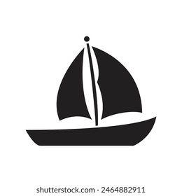 sailboat icon vector template illustration logo design