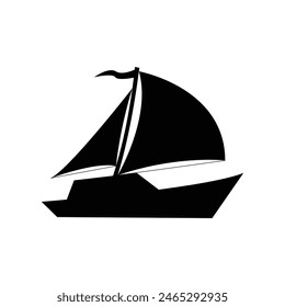 sailboat icon vector template illustration logo design
