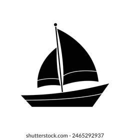 sailboat icon vector template illustration logo design